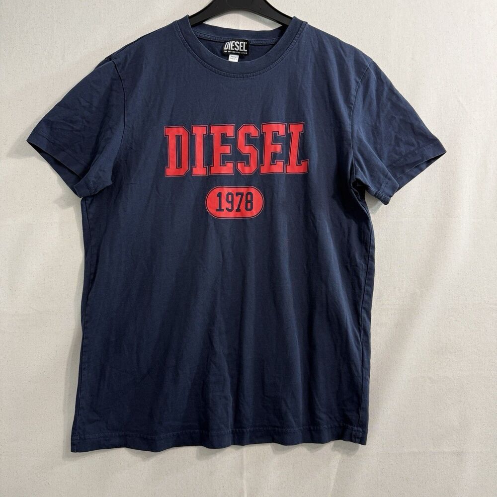 Diesel T-Diegor Maglietta T-Shirt Midnight Blue Size Medium
